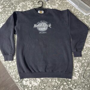Hard Rock Cafe Vintage Black Sweatshirt Size Large Made in USA